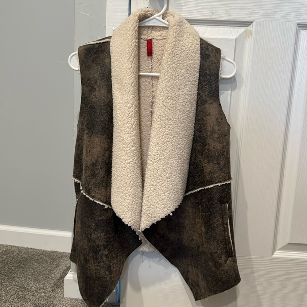 5|48 Faux Leather Shearling Vest